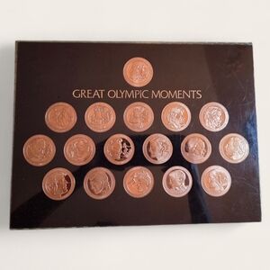 Coca Cola Great Olympic Moments Coin Set - Black and Bronze